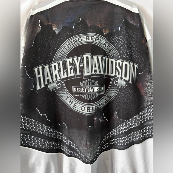 Harley Davidson Men’s 2XL Graphics Zip Slit Pockets Coat Jacket - Picture 9 of 14